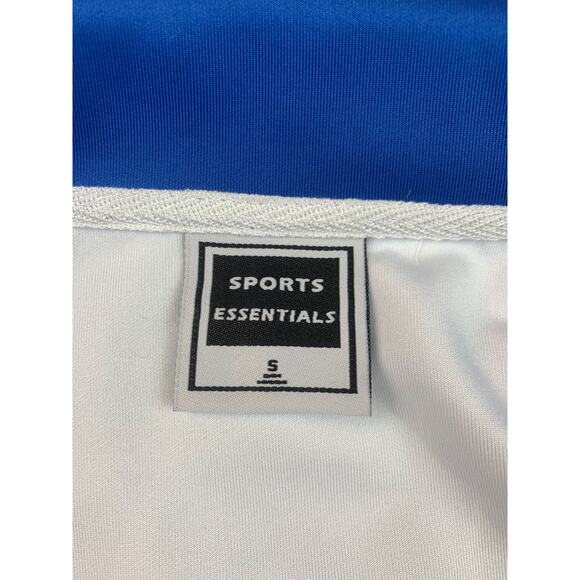 Sports Essentials Men's S White Blue‎ Navy Full Zip Up Athletic Track Jacket - Picture 3 of 9